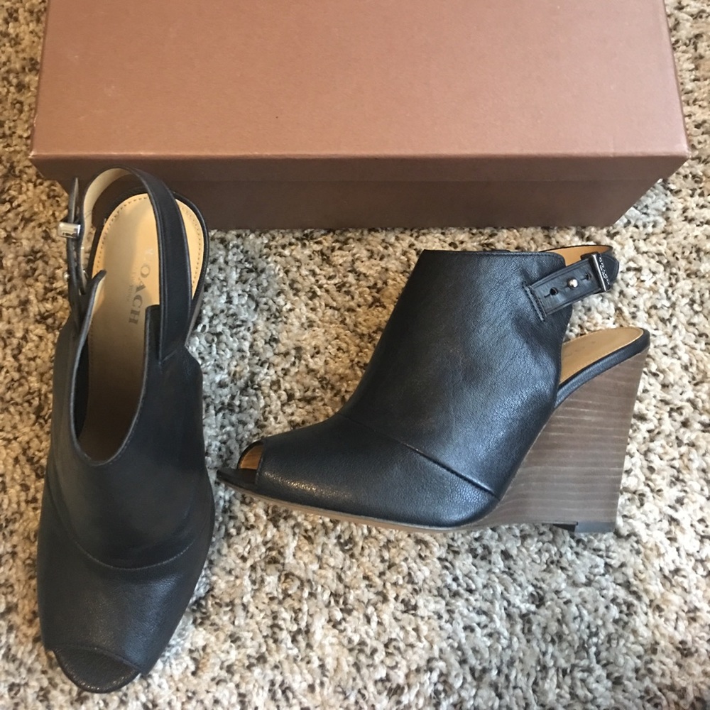 Coach wedges like new worn once